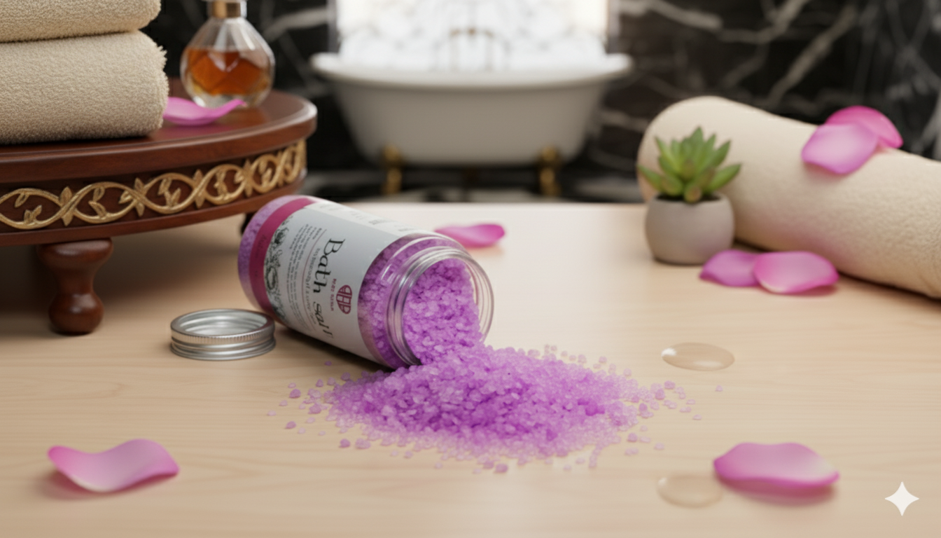 نمک پدیکور و حمام 