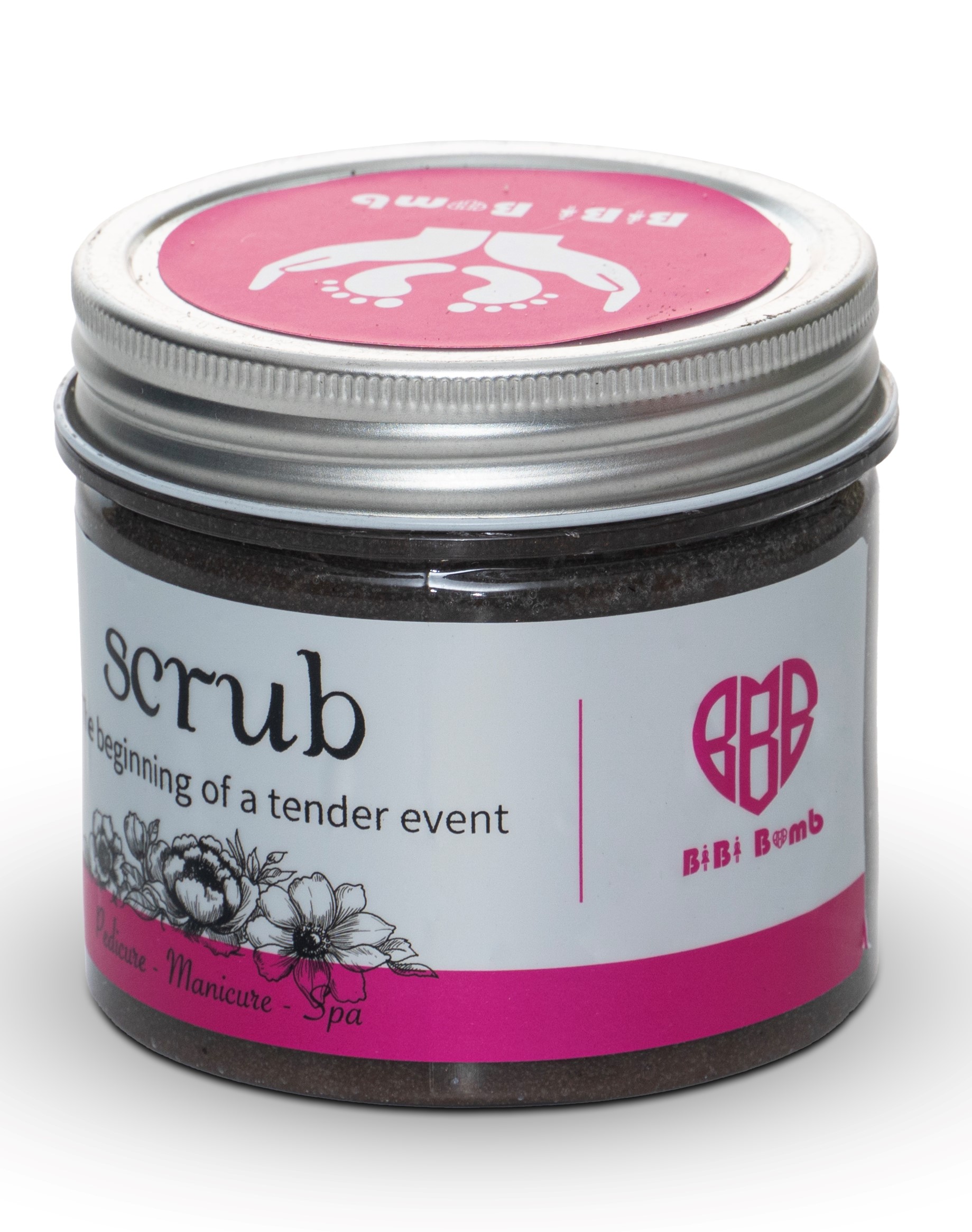 اسکراب شکری بدن بی بی بمب _ رایحه شکلات نوتلا _ مناسب برای پدیکور و مانیکور _ لایه بردارپوست های مرده