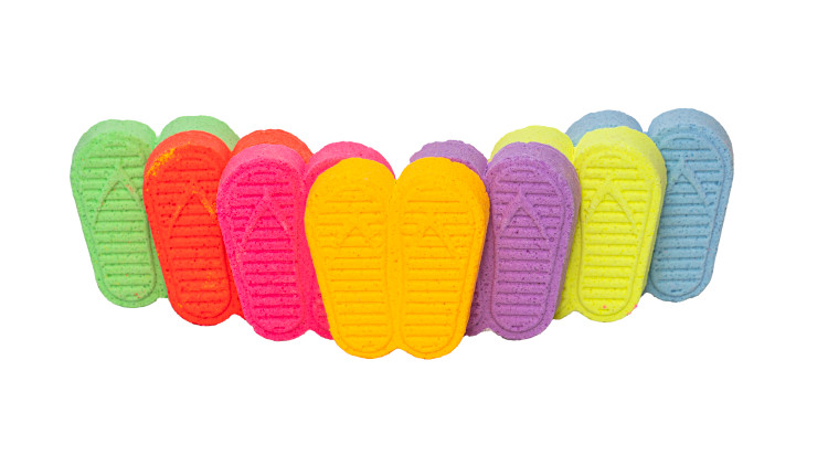 کوکتل پدیکور بی بی بمب _ طرح دمپایی _80 گرمی