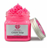 صابون خامه ی بی بی بمب _ رنگ صورتی _ رایحه آدامسی توت فرنگی
